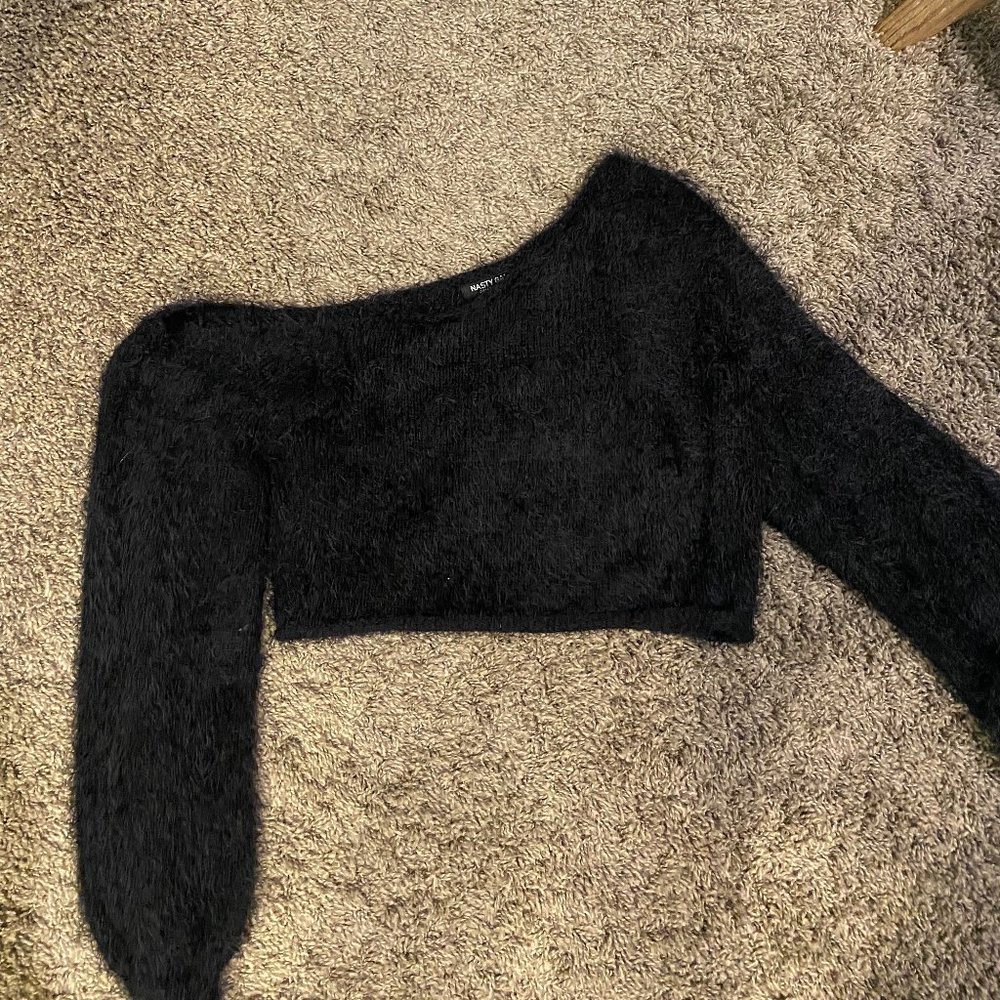 Nasty gal cropped one shoulder sweater